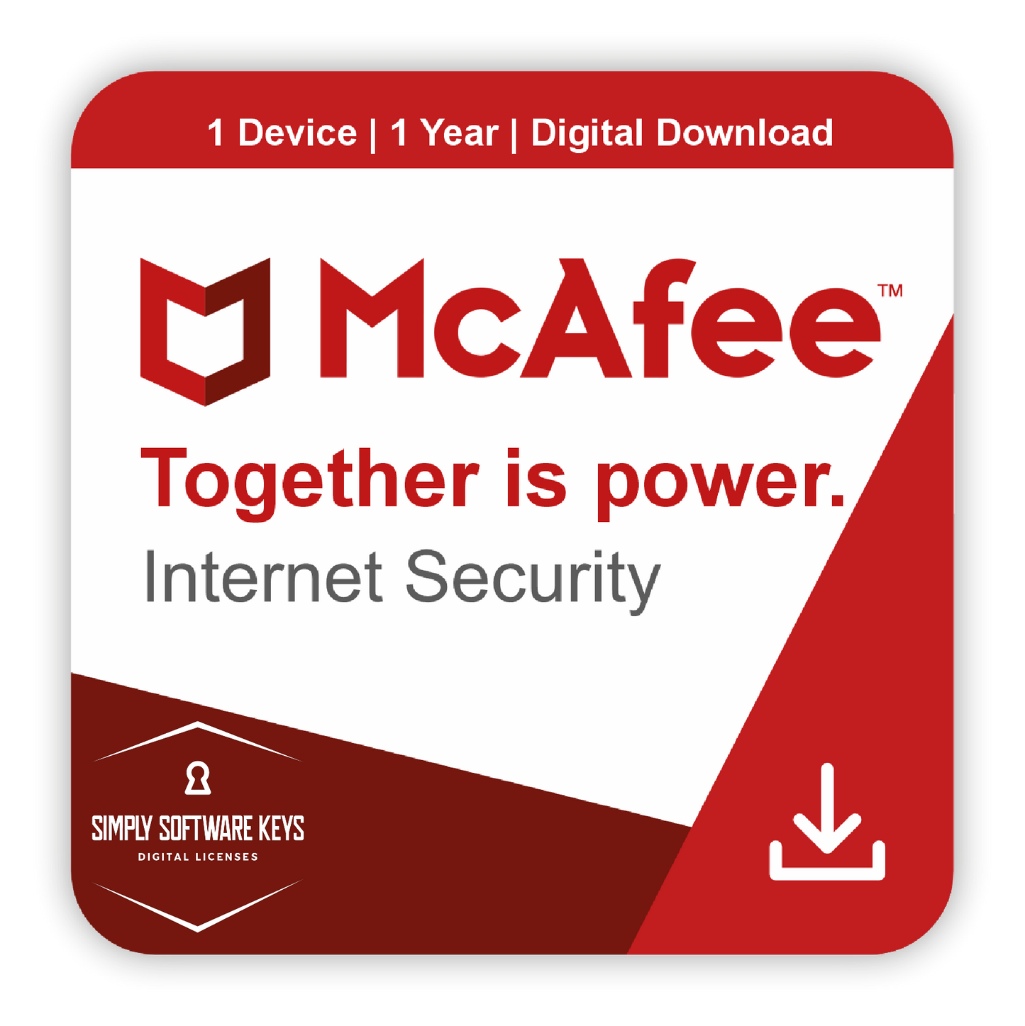 McAfee Internet Security | 1 year | 1 devices | Digital Download